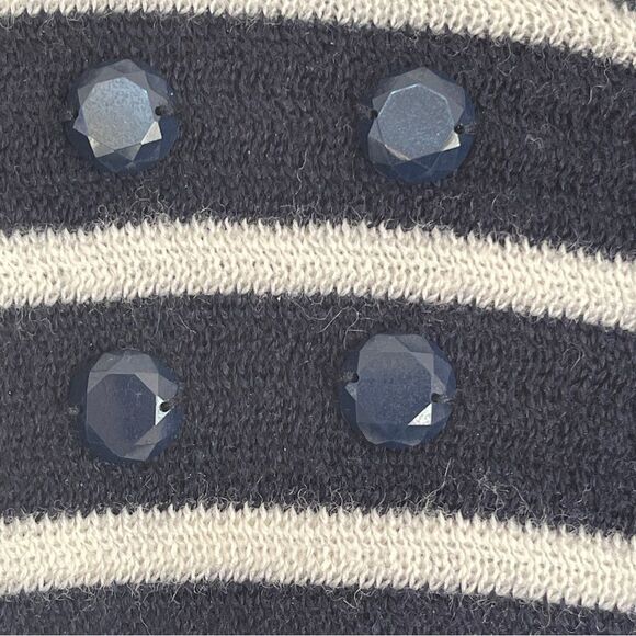 J.Crew Embellished Striped Swing Sweater Sz. XS Gently Loved - Picture 4 of 8